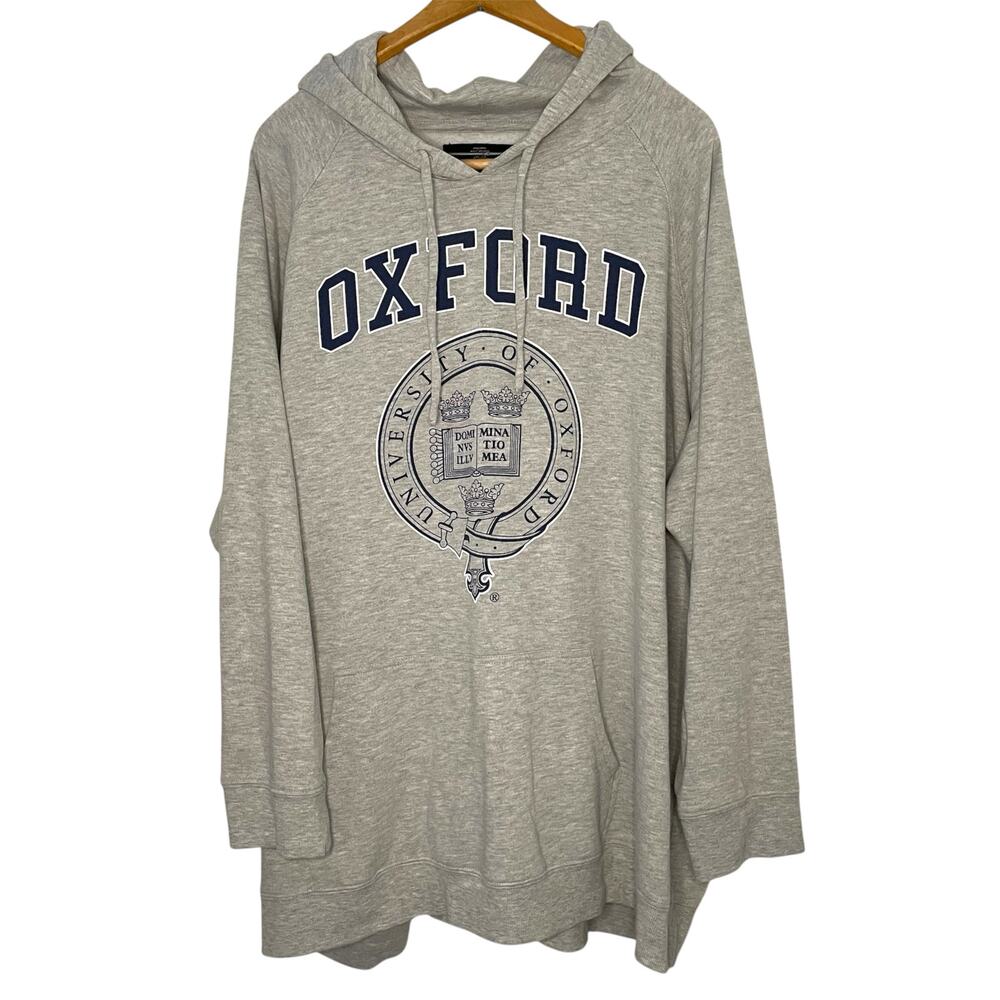 University of Oxford Sweatshirt Size 6 Gray Pullover Hoodie Collegiate Lounge
